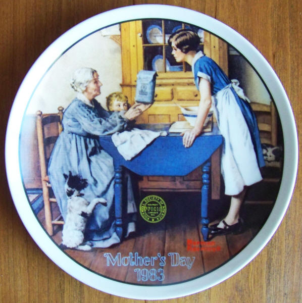 Norman Rockwell Mothers Day Plate 1983 front
