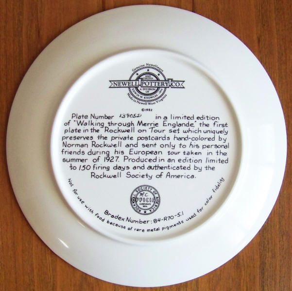 Rockwell On Tour Plate 1 back
