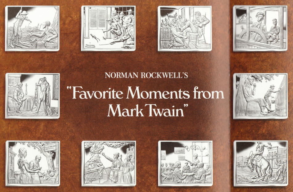 Norman Rockwells Favorite Moments From Mark Twain Silver Ingots promo