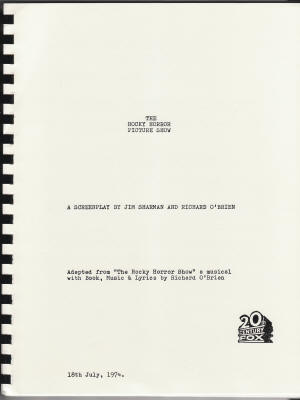 Rocky Horror Picture Show Screenplay