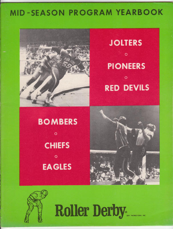 Roller Derby 1972 Mid Season Program Yearbook front cover