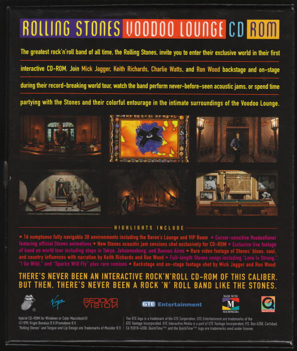 Rolling Stones Voodoo Lounge CD-ROM box back
