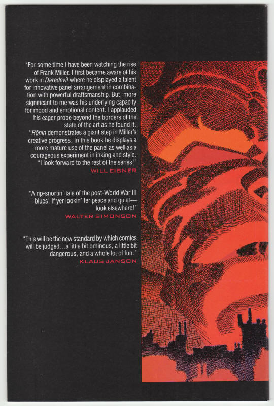 Ronin #1 back cover