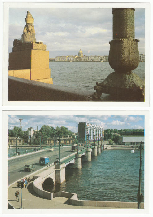 Leningrad Russia Post Cards 1989
