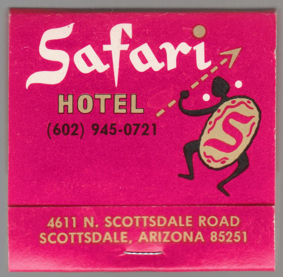 Safari Hotel Scottsdale Matchbook front