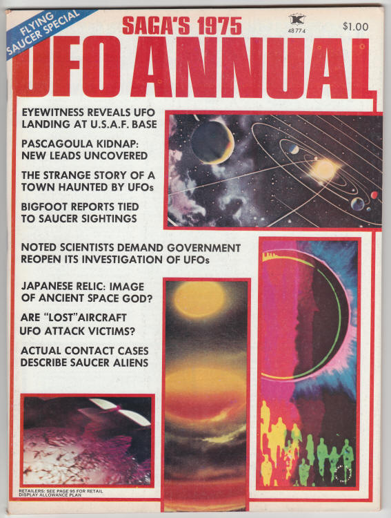 Sagas 1975 UFO Annual front cover