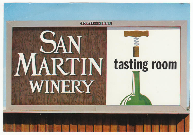 San Martin Winery California Post Card