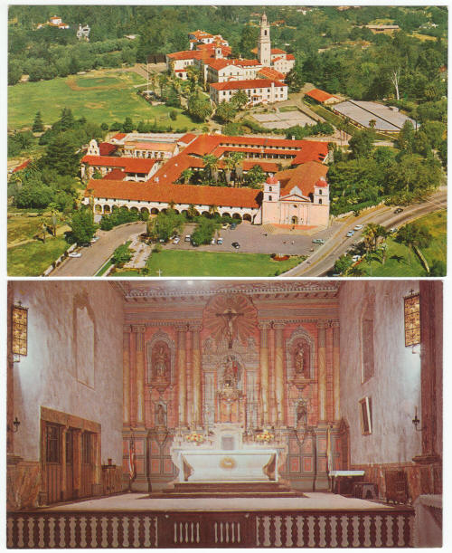 1960s Santa Barbara Mission Post Cards