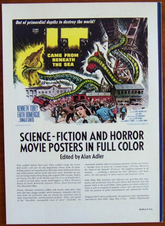 Science Fiction And Horror Movie Posters back cover