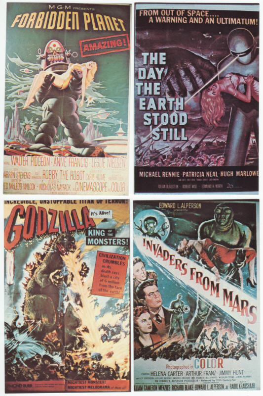 Science Fiction Movie Poster Post Card Set
