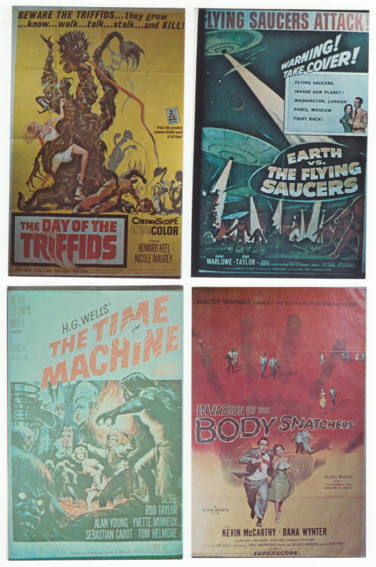 Science Fiction Movie Poster Post Card Set