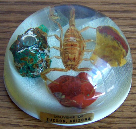 1969 Scorpion with Minerals Paperweight