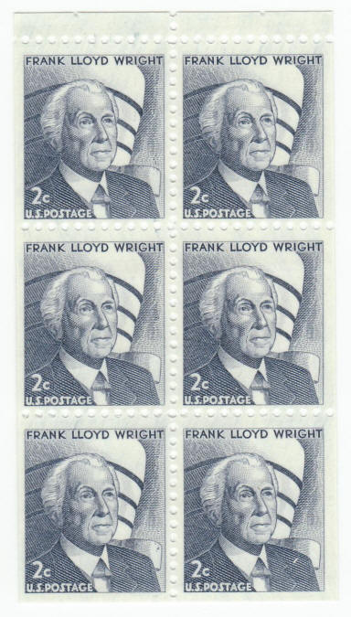 Scott #1280C Frank Lloyd Wright Booklet Pane