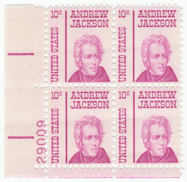 Scott #1286 Andrew Jackson Plate Block