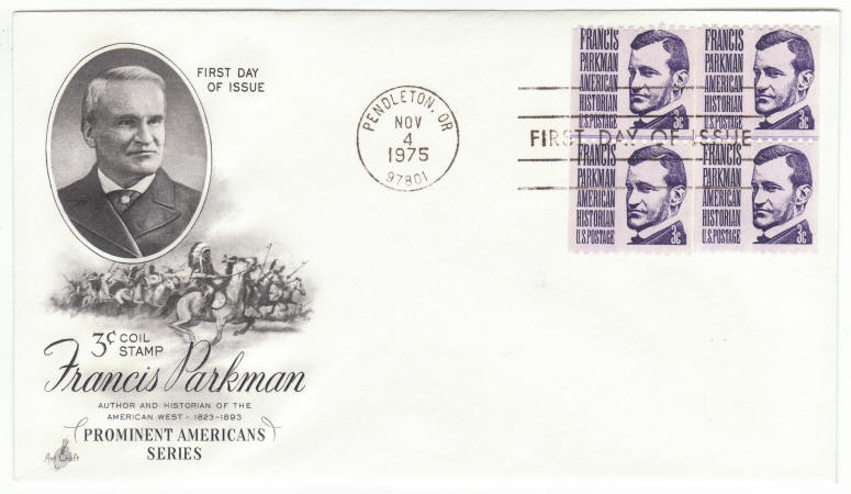 Scott #1297 Francis Parkman Coil Stamp First Day Cover