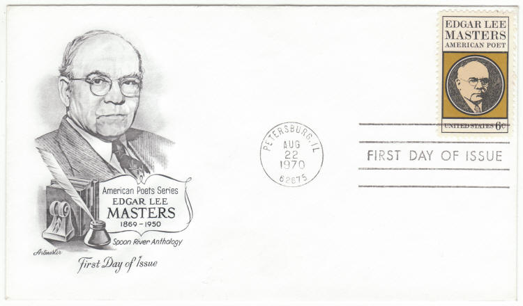 Scott #1405 Edgar Lee Masters First Day Cover