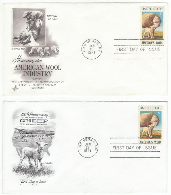 Scott #1423 American Wool Industry First Day Covers