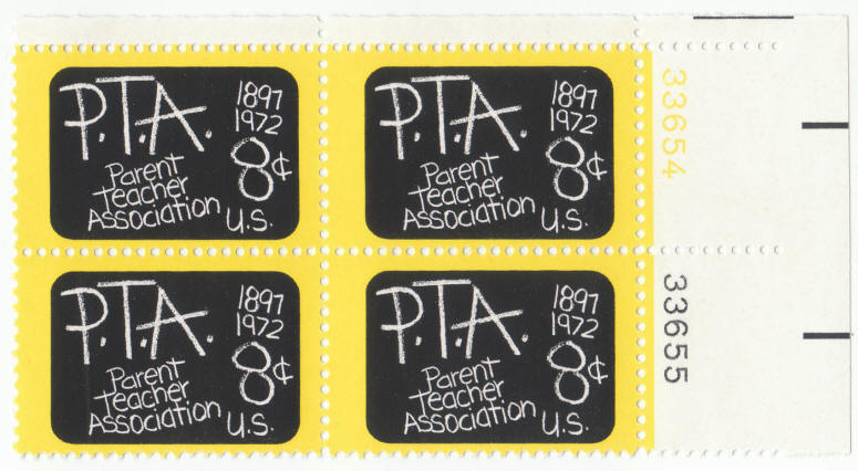 Scott #1463 Parent Teacher Association Plate Block