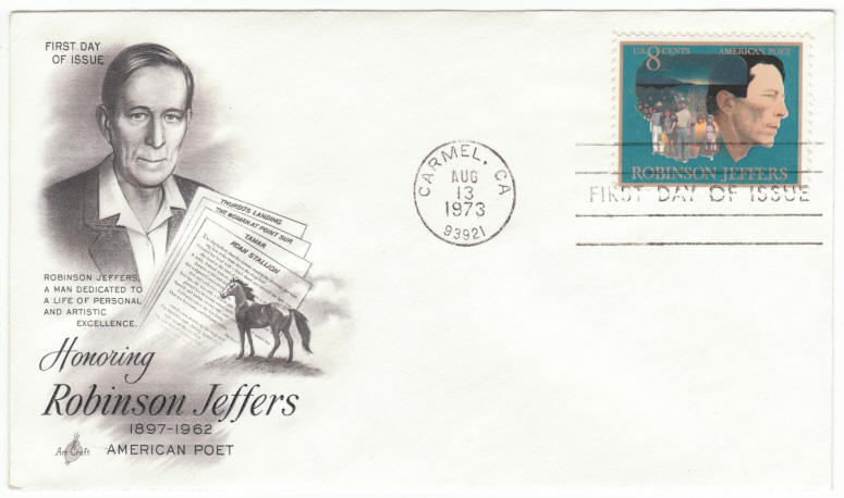 Scott #1485 Robinson Jeffers First Day Cover