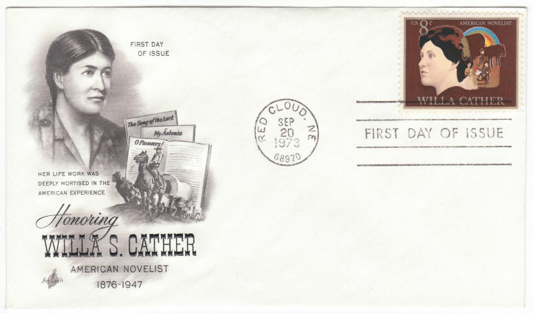 Scott #1487 Willa S. Cather First Day Cover