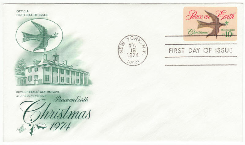 Scott #1552 Christmas 1974 First Day Cover