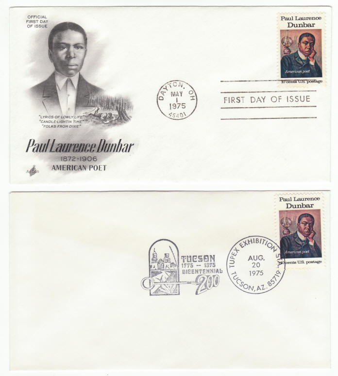 Scott #1554 Paul Laurence Dunbar First Day TUPEX Covers