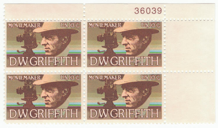 Scott #1555 DW Griffith Plate Block