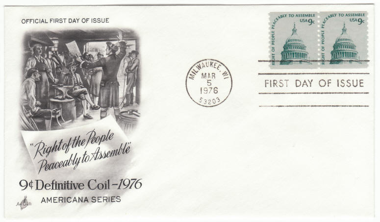 Scott #1616 US Capitol Building Dome Coil Stamp First Day Cover