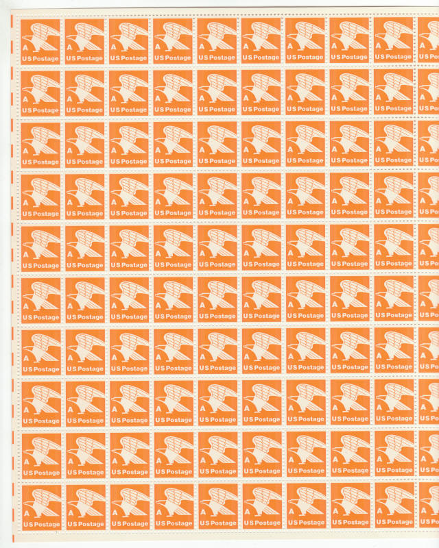 Scott #1735 A Eagle US Postage Stamp Sheet of 100 Left