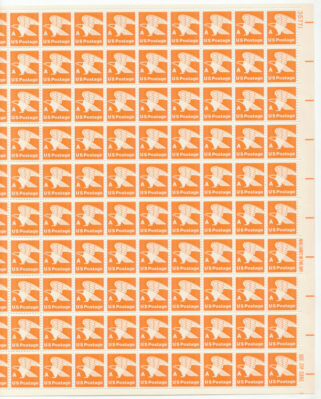 Scott #1735 A Eagle US Postage Stamp Sheet of 100 Right