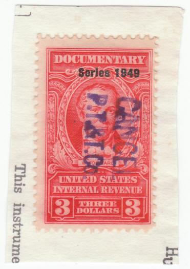 Scott #R525 Documentary Revenue Stamp