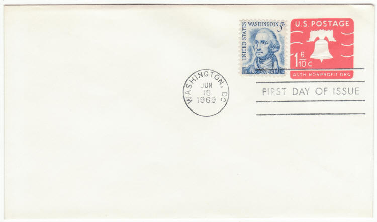 Scott #U548A Embossed Liberty Bell Nonprofit Stamp First Day Cover