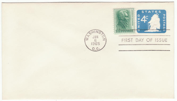 Scott U549 Tall Ship Embossed Stamp First Day Cover