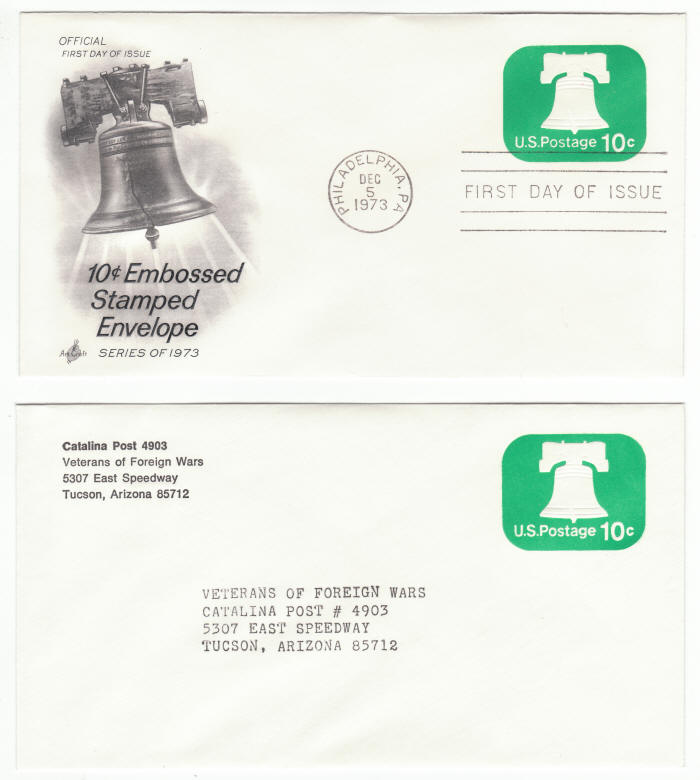 Scott #U567 Liberty Bell Embossed Stamp First Day Cover