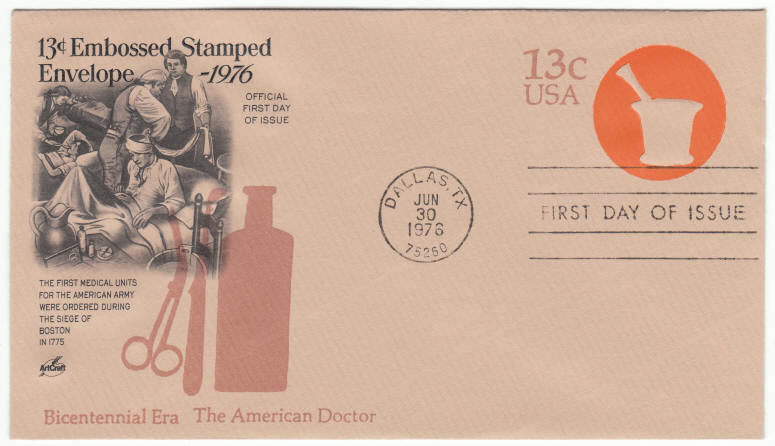 Scott #U574 Mortar and Pestle Embossed Stamp First Day Cover