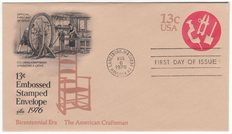 Scott #U575 Woodworking Tools Embossed Stamp First Day Cover