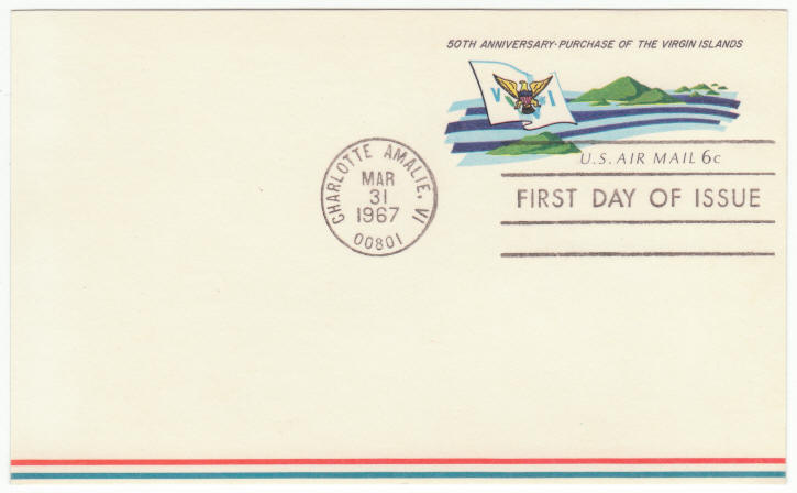 Scott UXC6 50th Anniversary Purchase Virgin Islands First Day Cover