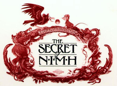 The Secret Of NIMH Program Card Logo Close up