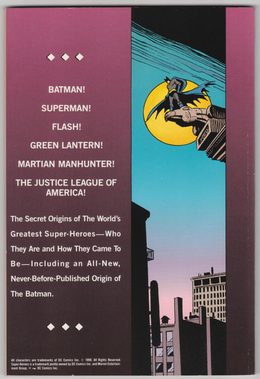 DC Secret Origins back cover