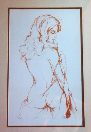 Shari Standing Nude Signed Lithograph