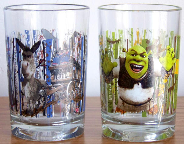 Shrek Forever After McDonalds Promotional Glasses