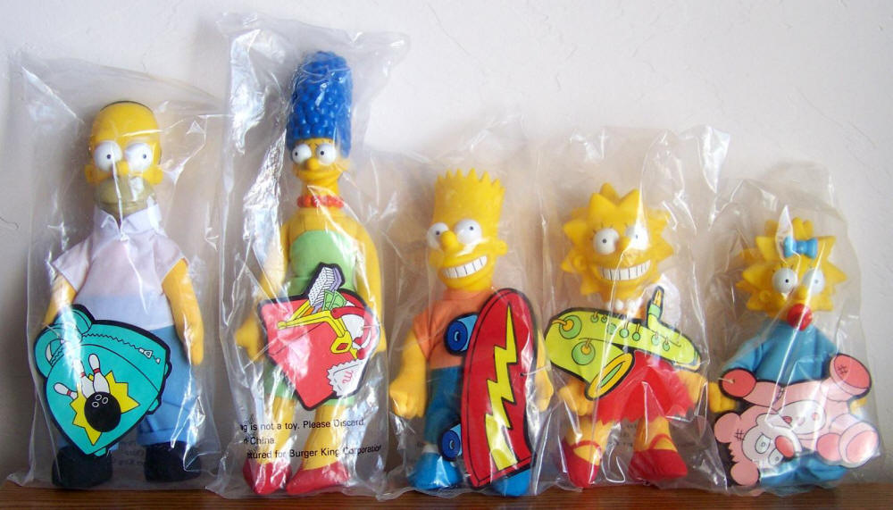 Burger King Meet The Simpsons Dolls Set front