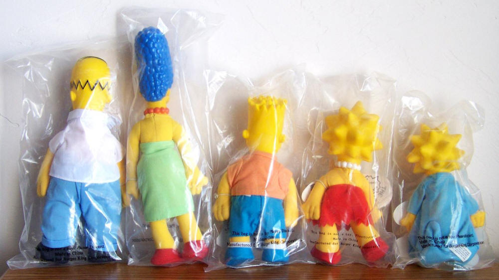 Burger King Meet The Simpsons Dolls Set back