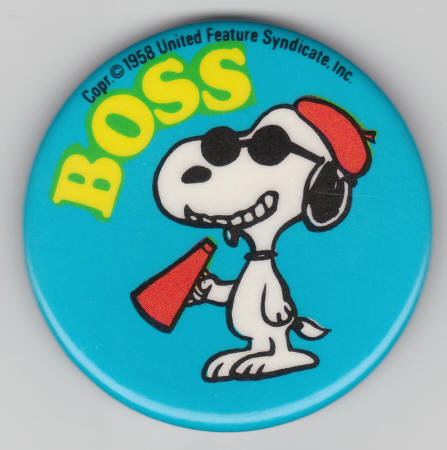Snoopy Boss Button