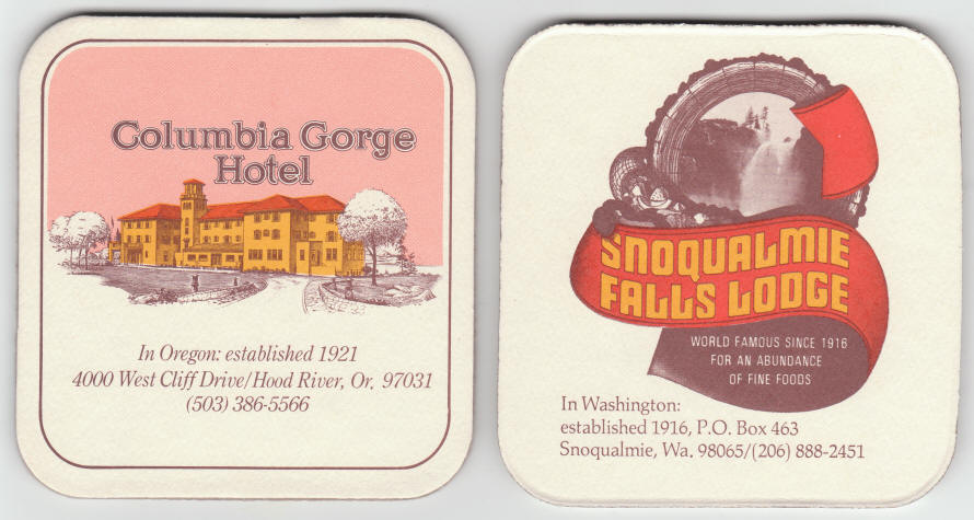 Columbia Gorge Hotel Snoqualmie Falls Lodge Coasters