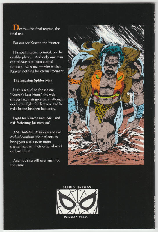 Amazing Spider-Man Soul Of The Hunter back cover