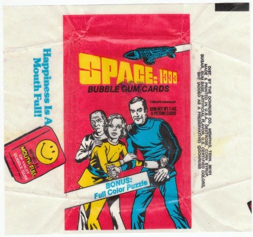 1976 Donruss Space 1999 Gum Card Wrapper