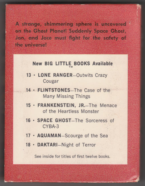 Space Ghost Big Little Books 16 back cover
