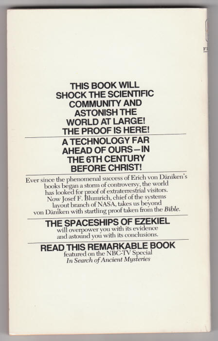 The Spaceships Of Ezekiel back cover
