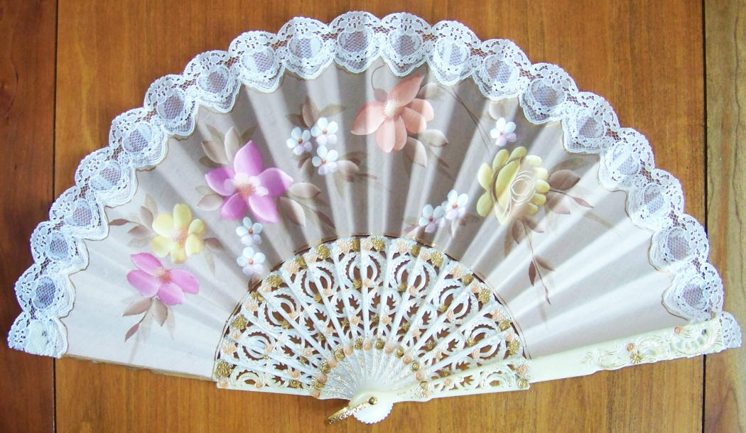 Spanish Hand Painted Fan front